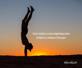 Good Morning yoga greets with nature scenery – start your day with mindfulness.