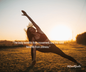 Good Morning yoga greets with nature scenery – start your day with mindfulness.
