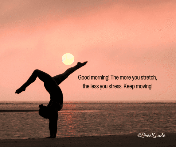 Good Morning yoga greets with nature scenery – start your day with mindfulness.
