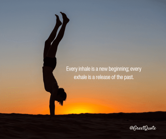Good Morning yoga greets with nature scenery – start your day with mindfulness.