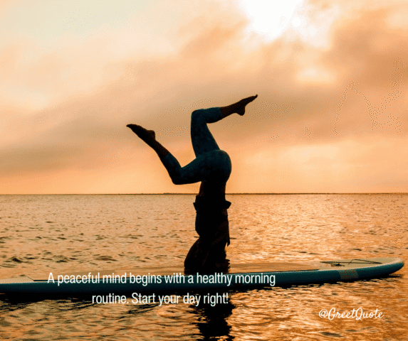 Good Morning yoga greets with nature scenery – start your day with mindfulness.